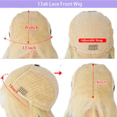 SULMY Honey Brown Blonde Wavy Wigs 100% Real Human Hair for Caucasian 180% Density